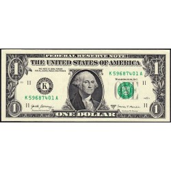Etats Unis - Pick 544b - 1 dollar - Série K A - 2017 A - Dallas - Etat : SUP+ à SPL