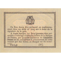 Béthune - Pirot 26-19 - 2 francs - Série 291 - 17/04/1916 - Etat : NEUF
