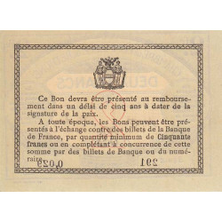 Béthune - Pirot 26-19 - 2 francs - Série 291 - 17/04/1916 - Etat : NEUF