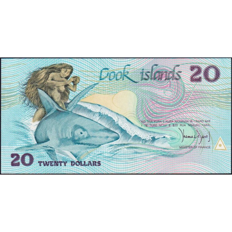 Cook (îles) - Pick 5a - 20 dollars - Série CAH - 1987 - Etat : NEUF