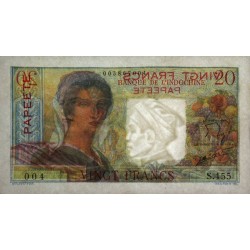 Tahiti - Papeete - Pick 21c - 20 francs - Série S.155 - 1962 - Etat : pr.NEUF