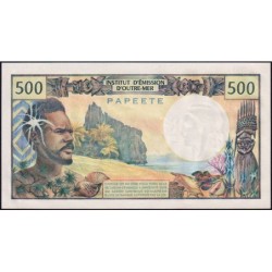 Tahiti - Papeete - Pick 25a - 500 francs - Série E.1 - 1970 - Etat : pr.NEUF