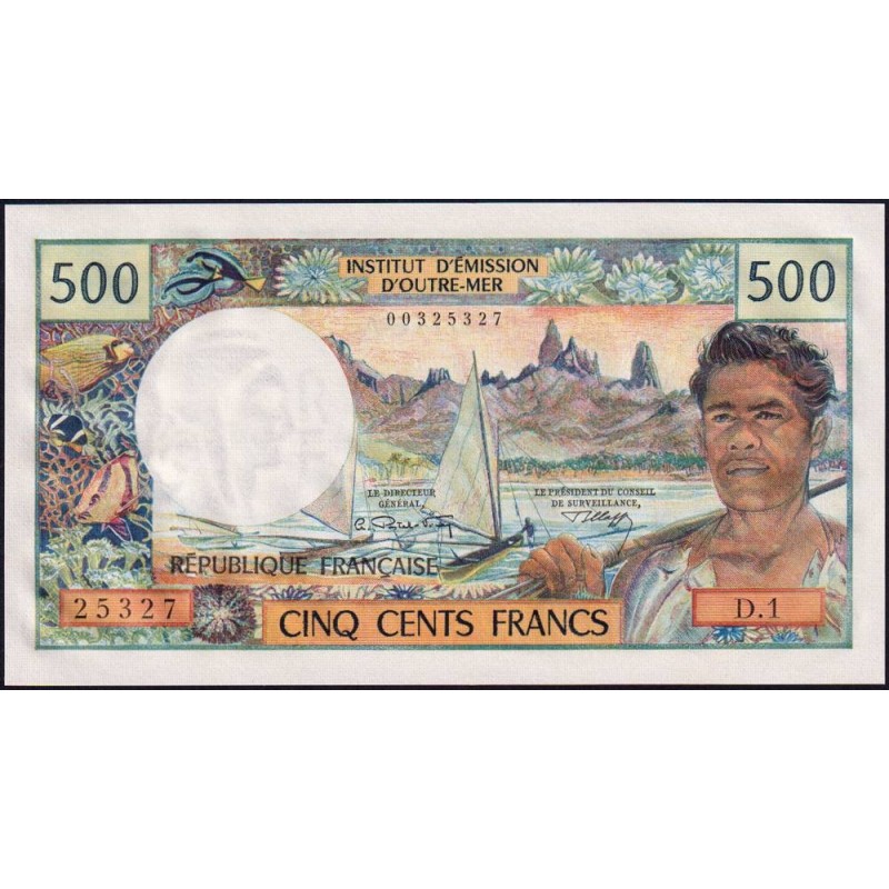 Nouvelle-Calédonie - Nouméa - Pick 60a - 500 francs - Série D.1 - 1970 - Etat : NEUF