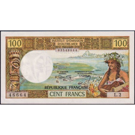 Nouvelle-Calédonie - Nouméa - Pick 63b - 100 francs - Série L.2 - 1972 - Etat : SPL+