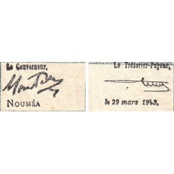 Nouvelle-Calédonie - Nouméa - Pick 54 - 50 centimes - 29/03/1943 - Etat : TTB-