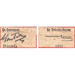 Nouvelle-Calédonie - Nouméa - Pick 57b - 20 francs - 1943 - Etat : B+ à TB-