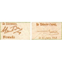 Nouvelle-Calédonie - Nouméa - Pick 58 - 5 francs - 15/06/1943 - Etat : TB à TB+