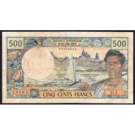 Nouvelle-Calédonie - Nouméa - Pick 60a - 500 francs - Série D.1 - 1970 - Etat : TB-