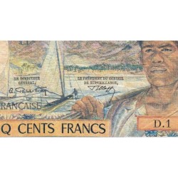 Nouvelle-Calédonie - Nouméa - Pick 60a - 500 francs - Série D.1 - 1970 - Etat : TB-