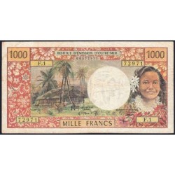 Nouvelle-Calédonie - Nouméa - Pick 61 - 1'000 francs - Série F.1 - 1971 - Etat : TB-