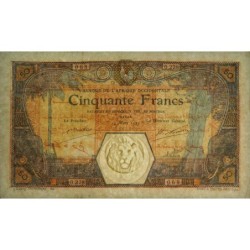 Sénégal - Dakar - Pick 9Bc - 50 francs - Série O.228 - 14/03/1929 - Etat : SUP-