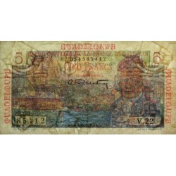 Guadeloupe - Pick 31 - 5 francs - Série R.23 - 1946 - Etat : TTB