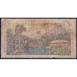 Martinique - Pick 27 - 5 francs - Série K.20 - 1946 - Etat : B-