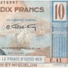 St-Pierre et Miquelon - Pick 23 - 10 francs - Série E.41 - 1950 - Etat : TB+