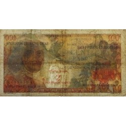 St-Pierre et Miquelon - Pick 32 - 2 nouv. francs sur 100 francs - Série E.81 - 1963 - Etat : B+