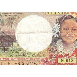 Territoire Français du Pacifique - Pick 2a - 1'000 francs - Série N.013 - 1992 - Etat : TB-