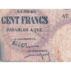 Congo Belge - Pick 33c - 100 francs - Série AT - 01/09/1960 - Etat : B+