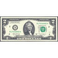 Etats Unis - Pick 545 - 2 dollars - Série B A - 2017 A - New York - Etat : TTB+