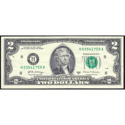 Etats Unis - Pick 545 - 2 dollars - Série H A - 2017 A - Saint-Louis - Etat : TTB-