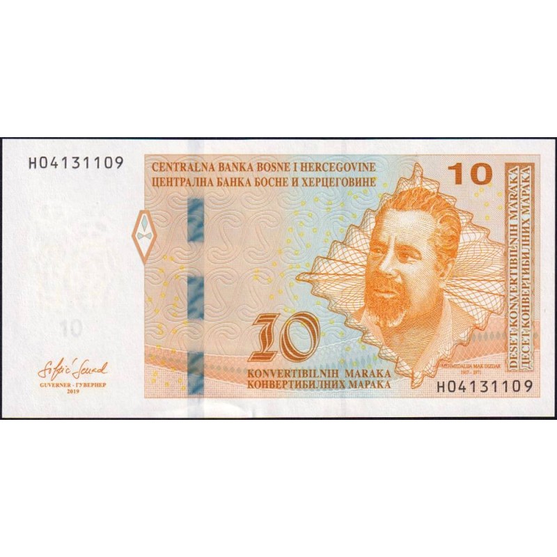 Bosnie-Herzégovine - Pick 80c - 10 convertible maraka - Série H - 2019 - Etat : NEUF