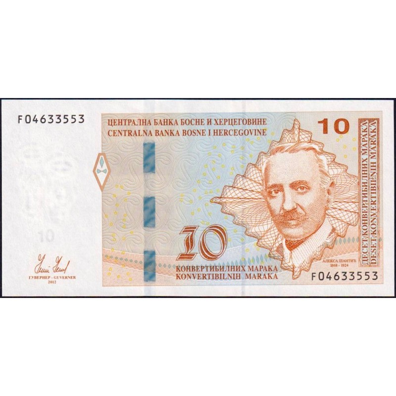 Bosnie-Herzégovine - Pick 81a - 10 convertible maraka - Série F - 2012 - Etat : NEUF