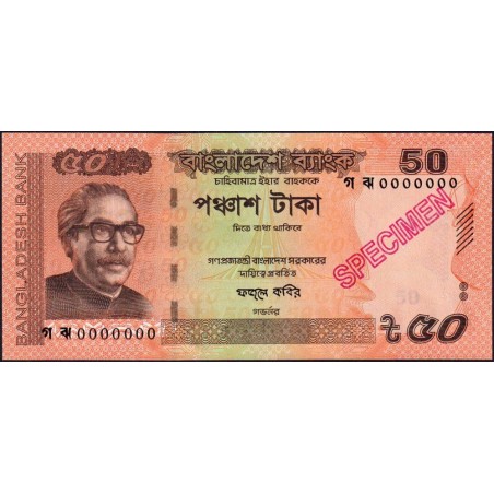 Bangladesh - Pick 56Aas - 50 taka - 2019 - Spécimen - Etat : NEUF