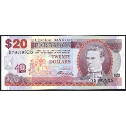 Barbade - Pick 72 - 20 dollars - Série D79 - 02/05/2012 - Commémoratif - Etat : NEUF