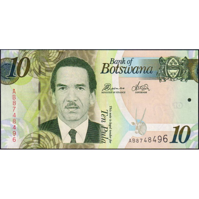 Botswana - Pick 30b - 10 pula - Série AB - 2010 - Etat : NEUF