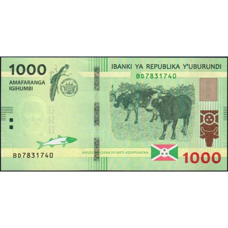 Burundi - Pick 56a - 1'000 francs - Série BD - 09/08/2021 - Etat : NEUF