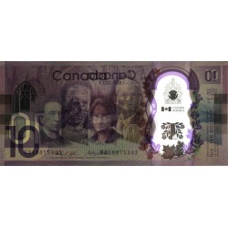 Canada - Pick 112 - 10 dollars - Série CDE - 2017 - Polymère commémoratif - Etat : NEUF