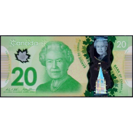 Canada - Pick 108b - 20 dollars - Série FZL - 2012 (2016) - Polymère - Etat : NEUF