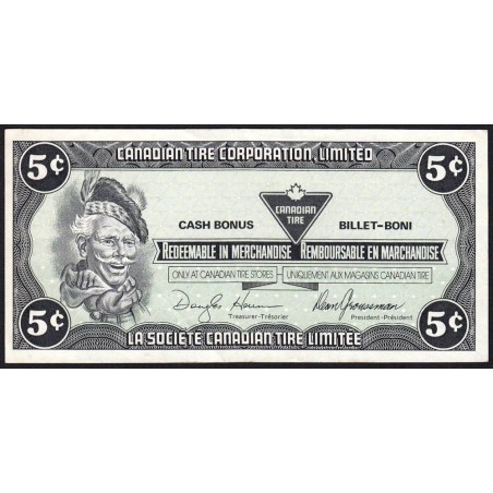 Canadian Tire - S13B - 5 cents - Série A - 1987 - Etat : SUP