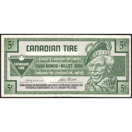 Canadian Tire - S17B - 5 cents - Série 0 - 1992 - Etat : TTB