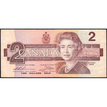 Canada - Pick 94b_1 - 2 dollars - Série BRM - 1986 (1988) - Etat : TB
