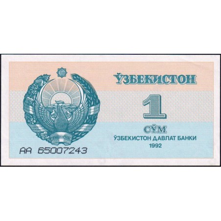 Ouzbékistan - Pick 61a - 1 som - Série AA - 1992 (1993) - Etat : SPL