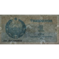 Ouzbékistan - Pick 61a - 1 som - Série AA - 1992 (1993) - Etat : NEUF