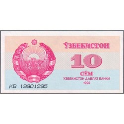 Ouzbékistan - Pick 64a - 10 som - Série KB - 1992 (1993) - Etat : NEUF