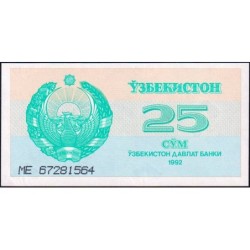 Ouzbékistan - Pick 65a - 25 som - Série ME - 1992 (1993) - Etat : NEUF