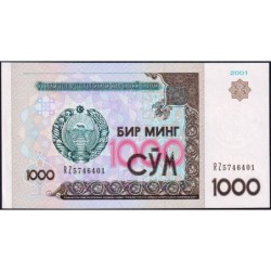 Ouzbékistan - Pick 82 - 1'000 som - Série RZ - 2001 - Etat : NEUF