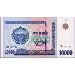 Ouzbékistan - Pick 84 - 10'000 som - Série CR - 2017 - Etat : NEUF