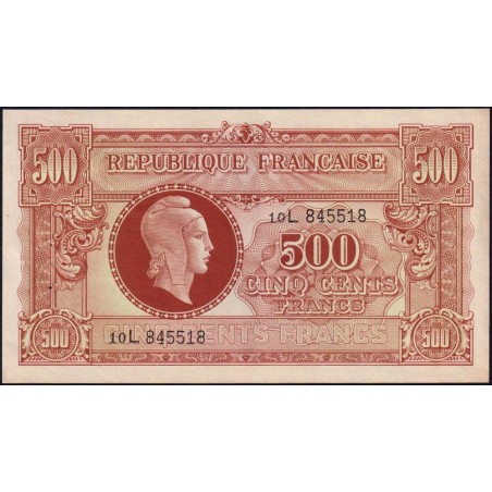 VF 11-01 - 500 francs - Marianne - 1945 - Série 10L - Etat : SUP+