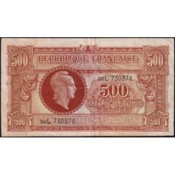 VF 11-01 - 500 francs - Marianne - 1945 - Série 50L - Etat : TTB-