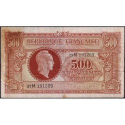VF 11-02 - 500 francs - Marianne - 1945 - Série 27M - Etat : TB