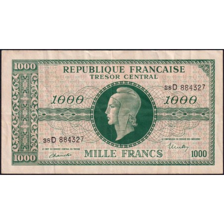 VF 13-01 - 1000 francs - Marianne - 1945 - Série 38D - Etat : TB+