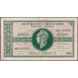 VF 13-01 - 1000 francs - Marianne - 1945 - Série 52D - Etat : TB+