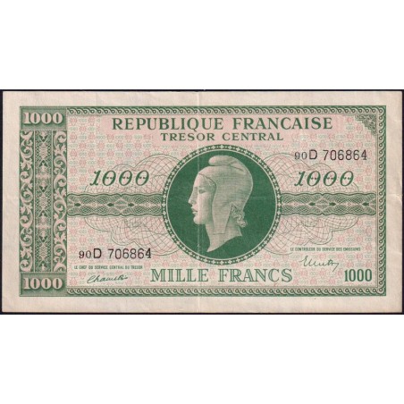 VF 13-01 - 1000 francs - Marianne - 1945 - Série 90D - Etat : TTB