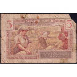 VF 29-01 - 5 francs - Trésor français - Territoires occupés - 1947 - Série A - Etat : AB