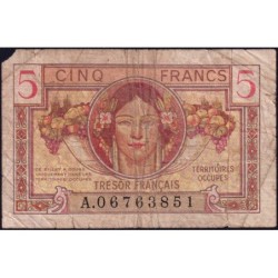 VF 29-01 - 5 francs - Trésor français - Territoires occupés - 1947 - Série A - Etat : B