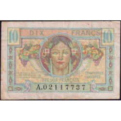 VF 30-01 - 10 francs - Trésor français - Territoires occupés - 1947 - Série A - Etat : TB+