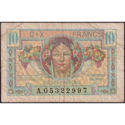 VF 30-01 - 10 francs - Trésor français - Territoires occupés - 1947 - Série A - Etat : TB-